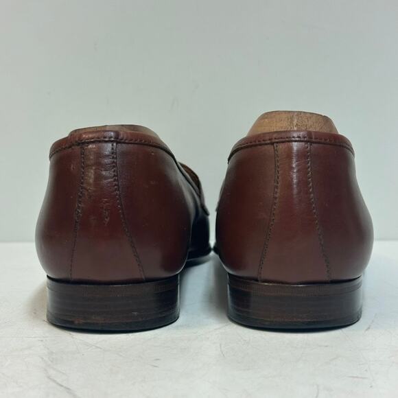 VGUC Ralph Lauren Purple Label Chili Brown Calf Penny Loafer Made in Italy 9.5 D main image 6